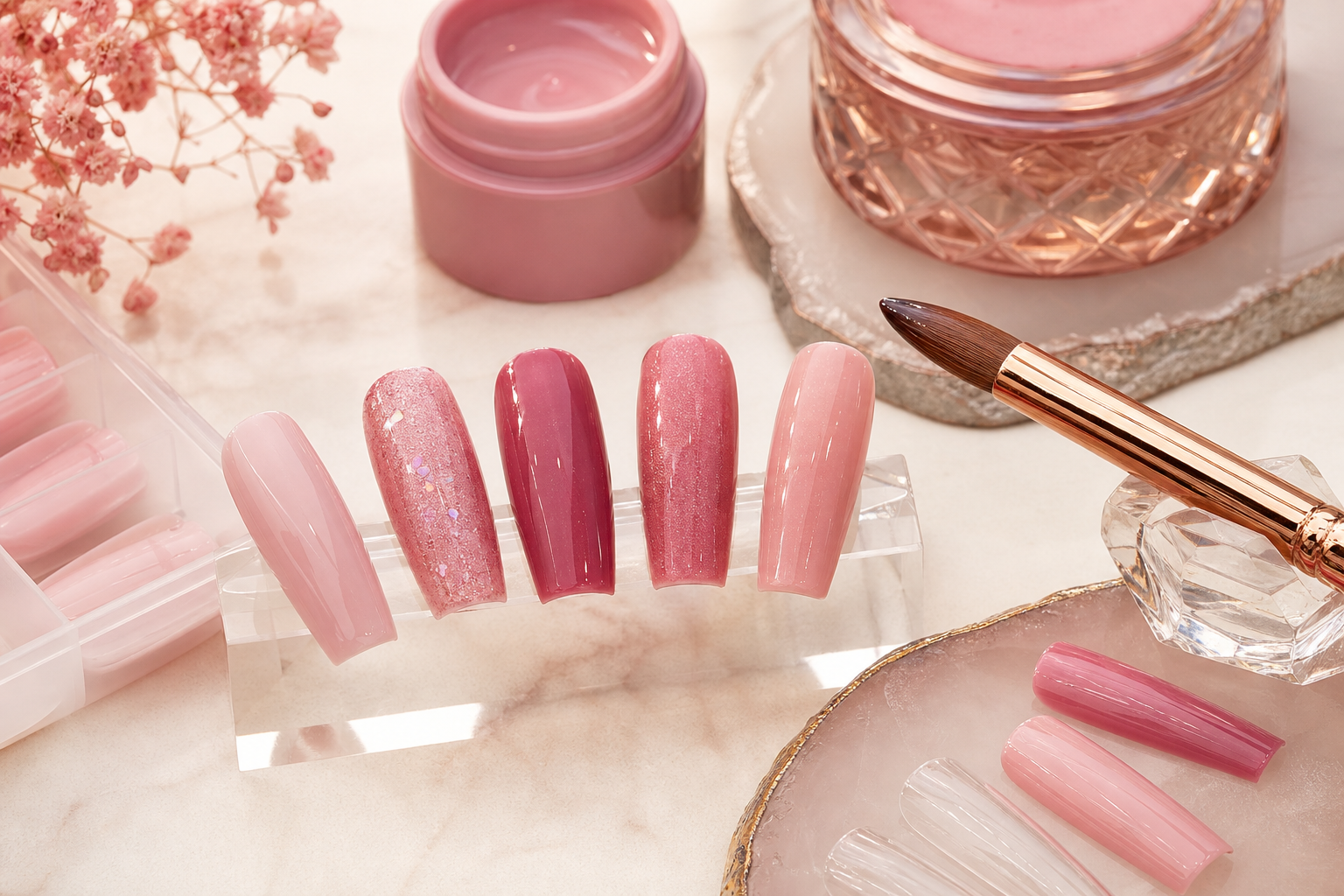 Elegant nail enhancement detail